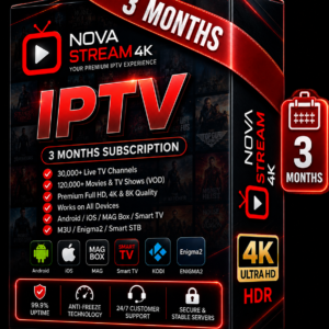 NovaStream4K 3 Month IPTV Subscription package