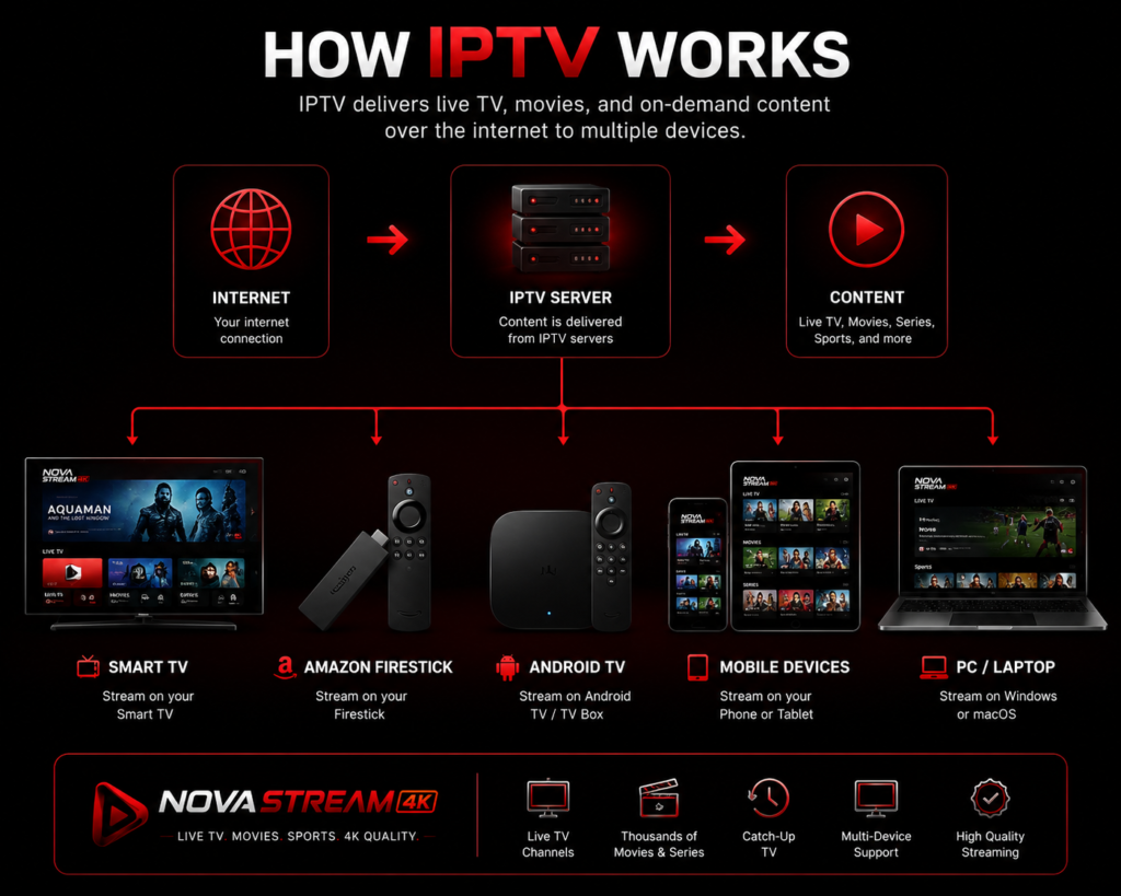 how IPTV works diagram