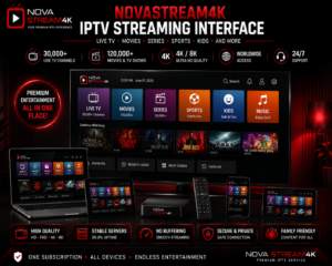 NovaStream4K IPTV streaming interface preview